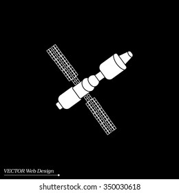 Satellite sign icon, vector illustration. Flat design style