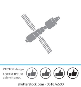 Satellite sign icon, vector illustration. Flat design style