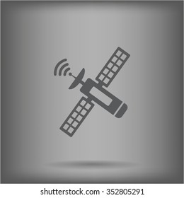 Satellite sign icon, vector illustration. Flat design style