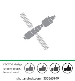Satellite sign icon, vector illustration. Flat design style