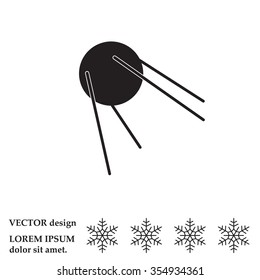 Satellite sign icon, vector illustration. Flat design style