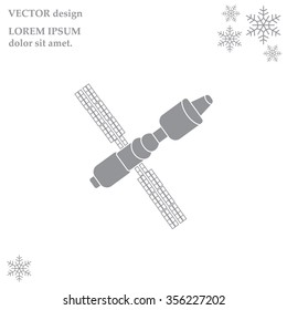 Satellite sign icon, vector illustration. Flat design style