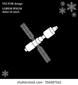 Satellite sign icon, vector illustration. Flat design style