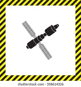 Satellite sign icon, vector illustration. Flat design style