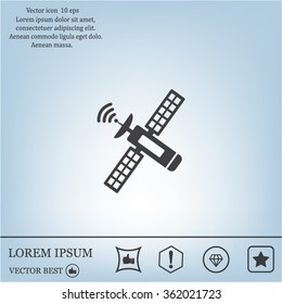 Satellite sign icon, vector illustration. Flat design style