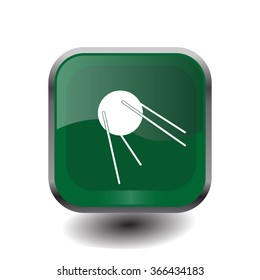 Satellite sign icon, vector illustration. Flat design style