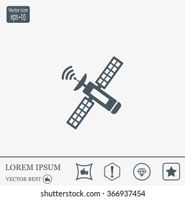 Satellite sign icon, vector illustration. Flat design style