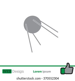 Satellite sign icon, vector illustration. Flat design style