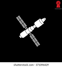 Satellite sign icon, vector illustration. Flat design style