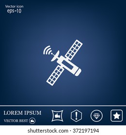 Satellite sign icon, vector illustration. Flat design style