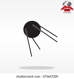Satellite sign icon, vector illustration. Flat design style
