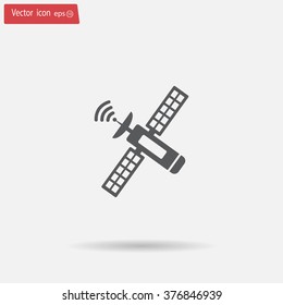 Satellite sign icon, vector illustration. Flat design style