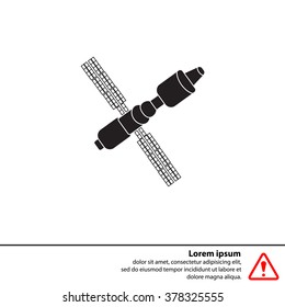 Satellite sign icon, vector illustration. Flat design style