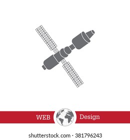 Satellite sign icon, vector illustration. Flat design style