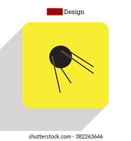Satellite sign icon, vector illustration. Flat design style