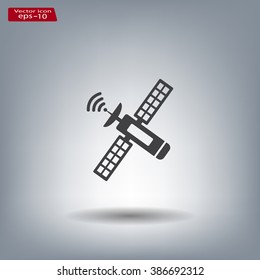 Satellite sign icon, vector illustration. Flat design style