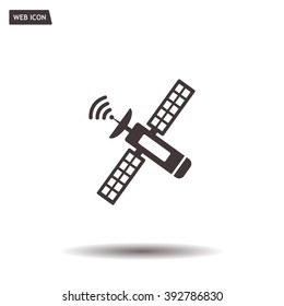 Satellite sign icon, vector illustration. Flat design style