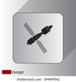 Satellite sign icon, vector illustration. Flat design style
