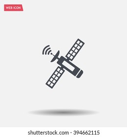 Satellite sign icon, vector illustration. Flat design style