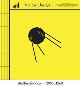 Satellite sign icon, vector illustration. Flat design style