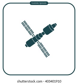 Satellite sign icon, vector illustration. Flat design style