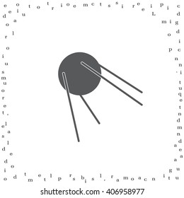 Satellite sign icon, vector illustration. Flat design style
