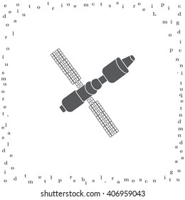 Satellite sign icon, vector illustration. Flat design style