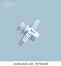 Satellite sign icon, vector illustration. Flat design style