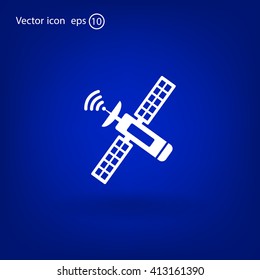 Satellite sign icon, vector illustration. Flat design style
