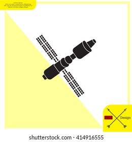 Satellite sign icon, vector illustration. Flat design style