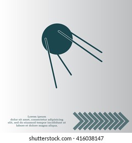 Satellite sign icon, vector illustration. Flat design style