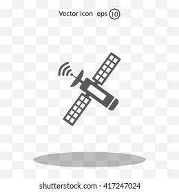 Satellite sign icon, vector illustration. Flat design style