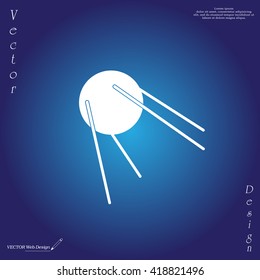 Satellite sign icon, vector illustration. Flat design style