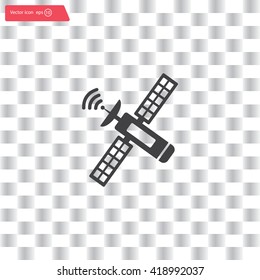 Satellite sign icon, vector illustration. Flat design style