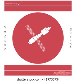 Satellite sign icon, vector illustration. Flat design style