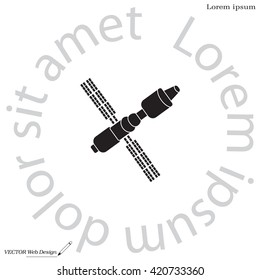 Satellite sign icon, vector illustration. Flat design style