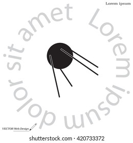 Satellite sign icon, vector illustration. Flat design style