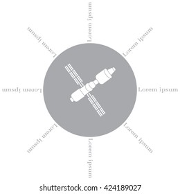 Satellite sign icon, vector illustration. Flat design style