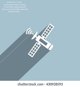 Satellite sign icon, vector illustration. Flat design style