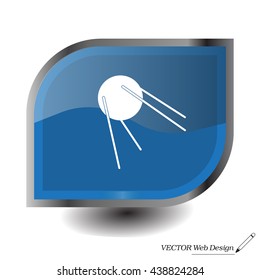 Satellite sign icon, vector illustration. Flat design style