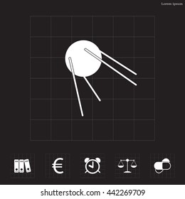 Satellite sign icon, vector illustration. Flat design style