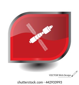 Satellite sign icon, vector illustration. Flat design style