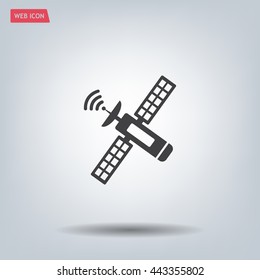 Satellite sign icon, vector illustration. Flat design style