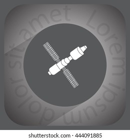 Satellite sign icon, vector illustration. Flat design style