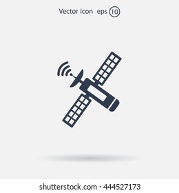 Satellite sign icon, vector illustration. Flat design style