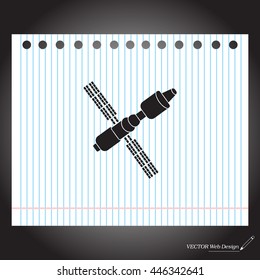 Satellite sign icon, vector illustration. 