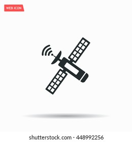 Satellite sign icon, vector illustration. Flat design style