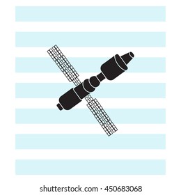 Satellite sign icon, vector illustration