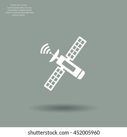 Satellite sign icon, vector illustration. Flat design style
