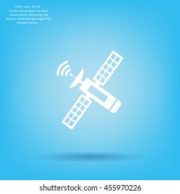 Satellite sign icon, vector illustration. Flat design style